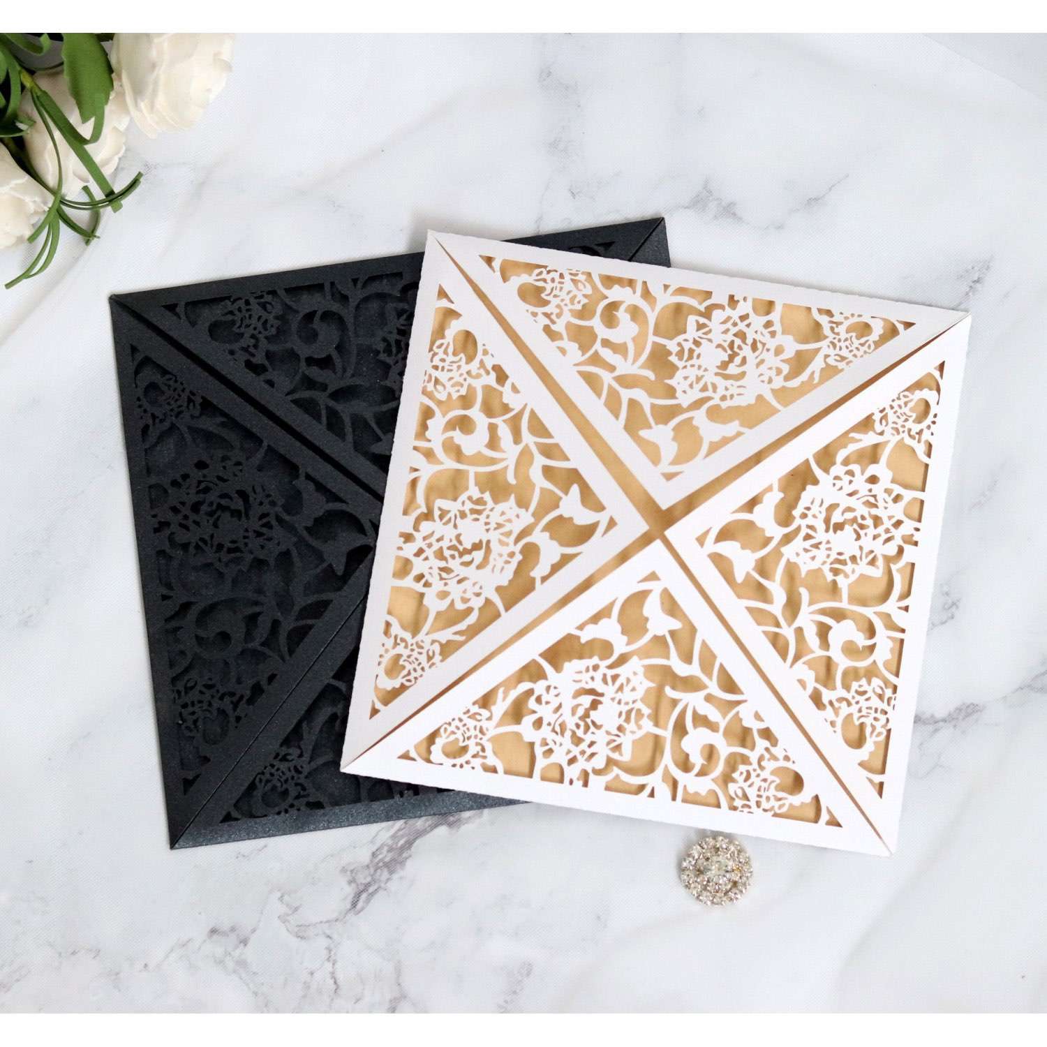 Slap-up Invitation Card Square Wedding Card Holiday Greeting Card Wholesale